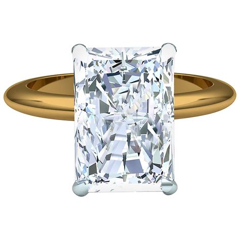 4 Carat Elongated Radiant Diamond Engagement Ring Gia Certified At