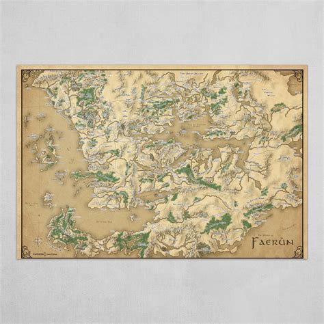 James Nalepa Parchment Faerun World Map