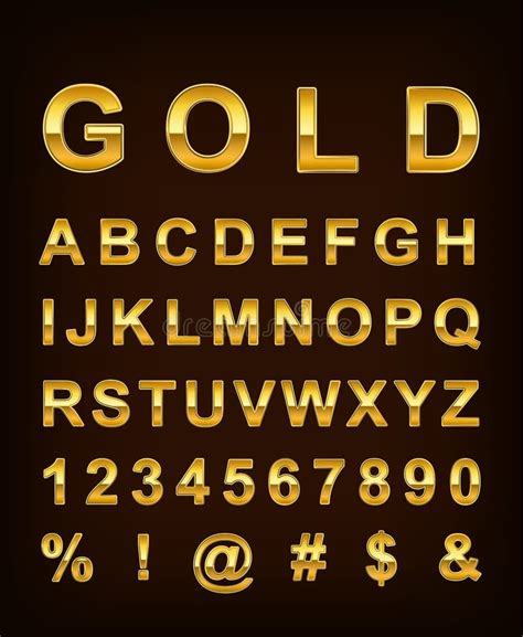 Gold Letter Stock Vector Illustration Of Arial Beveled 63714799