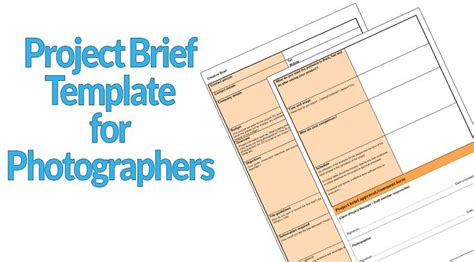 Project Brief Template For Photographers Templates Photography