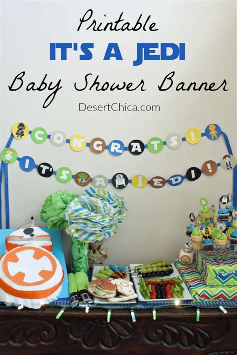 Jedi Baby Shower Banner Desert Chica