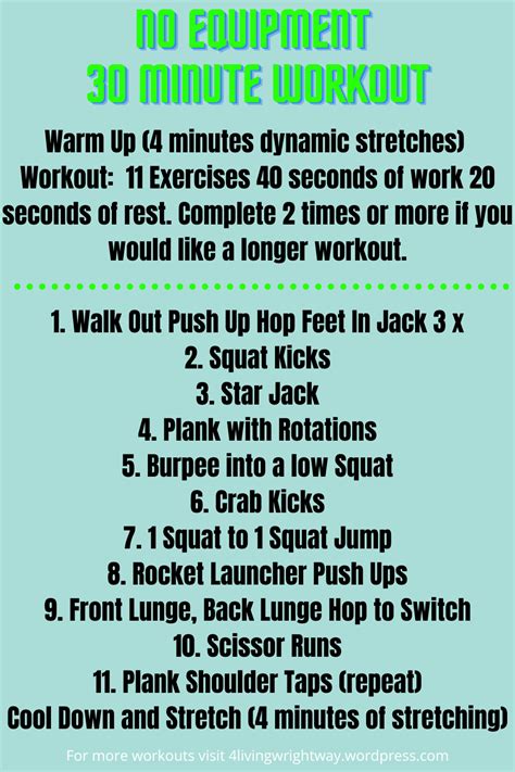 No Equipment 30 Minute Hiit Workout 30 Minute Hiit Workouts 30