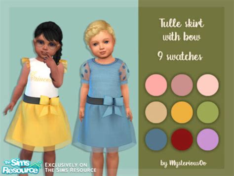 Tulle Skirt With Bow By Mysteriousoo At Tsr Lana Cc Finds