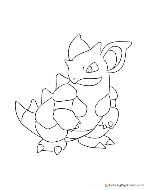 Pokemon Nidoqueen Coloring Page Coloring Page Central