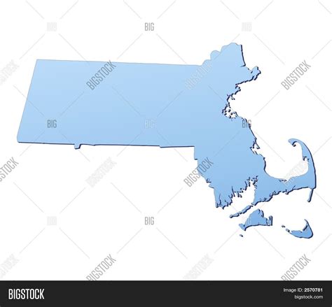 Massachusettsusa Map Image And Photo Free Trial Bigstock