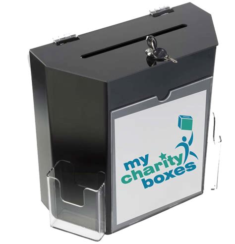 Large Acrylic Ballot Box W 85” X 11” Frame Lock And 2 Pockets For