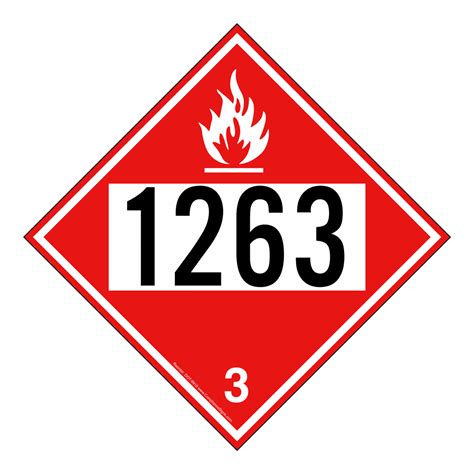 Dot Flammable 3 1263 Sign Dot 9918 Hazardous Loads