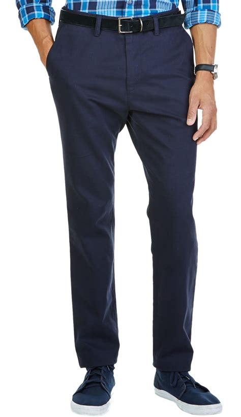 Nautica Nautica New Navy Blue Mens Size X Modern Slim Fit Chino Pants Walmart Com