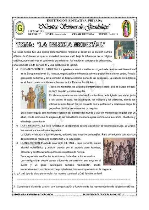 Linea De Tiempo De La Historia De La Iglesia Medieval