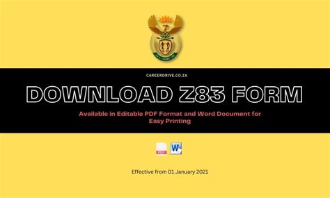 Download New Z83 Application Form Career Drive