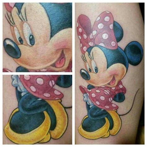 Minnie Mouse Tattoo By Chris Decalbtattoo Company Mouse Tattoos