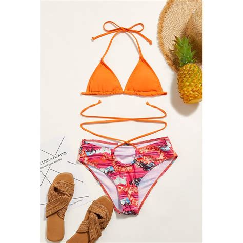 Orange Bikini Set Sw Orange Bikini Set Orange Bikini Bikinis Hot Sex Picture