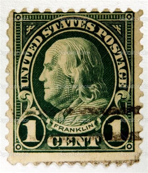 Old Us Postage Stamp Ben Franklin Postage Stamp Art Postage Stamp