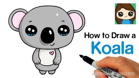 How To Draw A Koala Super Easy And Cute Drawing For Kids Cute