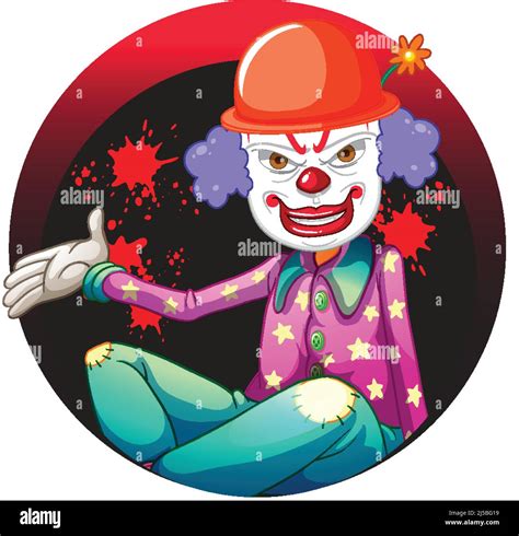 Cartoon Clown With Red Nose Illustration Stock Vector Image And Art Alamy
