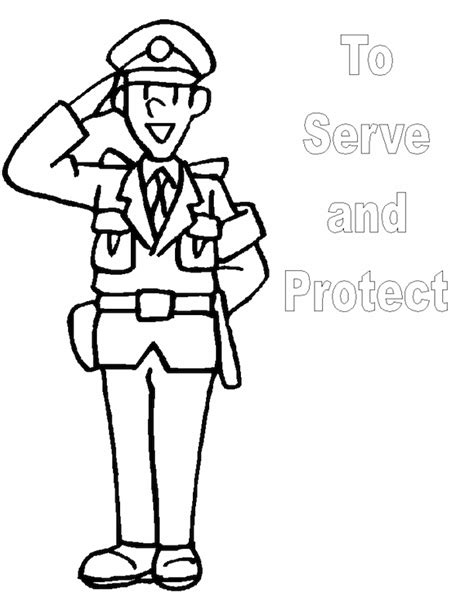 Police Officer Clipart Black And White