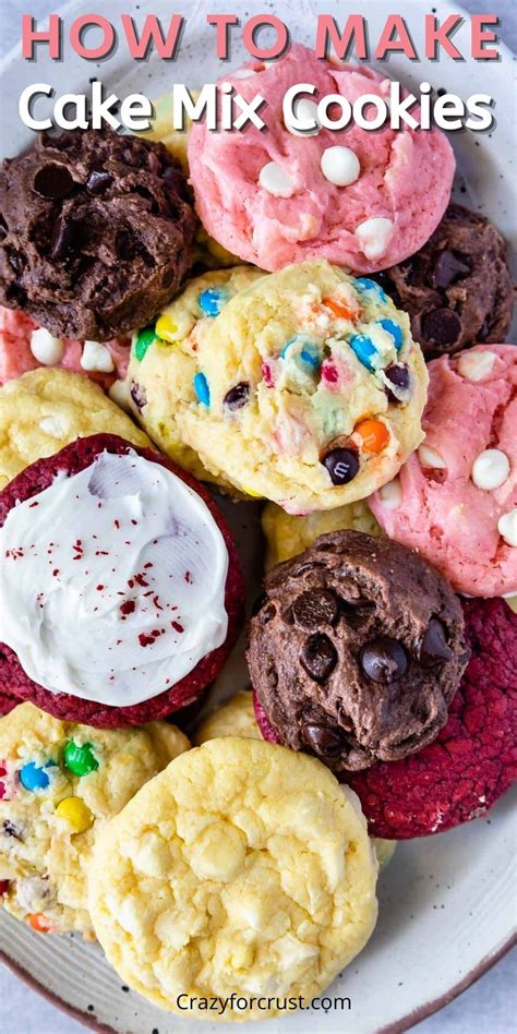 Easiest Cake Mix Cookies 3 Ingredients Crazy For Crust