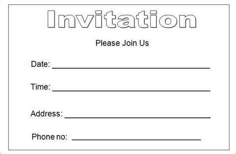 Choose between personalised party invitations x10pk or blank party invitations x10pk or thank you cards x 10pk printed on a6 (post card size) (free printable) downloadable invitations templates for your next awesome party. 27+ Best Blank Invitation Templates - PSD, AI | Free ...