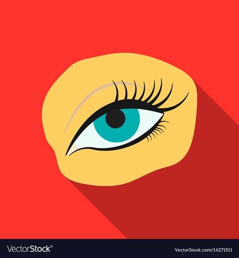 Applied Mascara Icon In Flat Style Isolated Vector Image