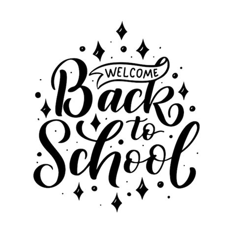 Premium Vector Welcome Back To School Lettering Quote Back To School