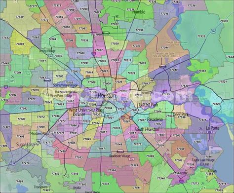 Houston Zip Code Map Map Of The World