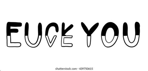 Drawing Text Art Love You 스톡 일러스트 439750615 Shutterstock