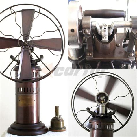 Highbix Vintage Mechanical Stirling Engine Powered Air Fan Fully