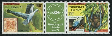 Gabon 1978 Sc C216a Birds CV 6 50 Africa Gabon Air Mail Stamp