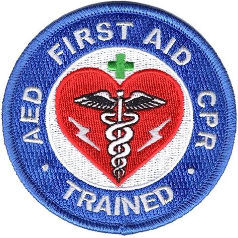 First Aid Cpr Aed Trained 100 Embroidered Patch Health