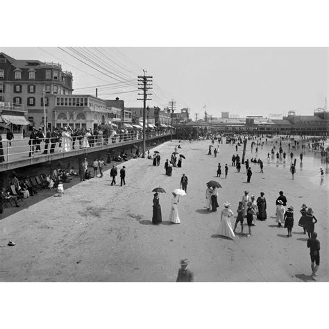 Atlantic City Beach And Boardwalk Circa 1920 Quality Reprint Etsy