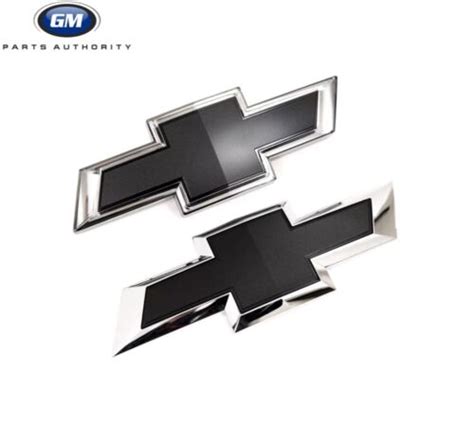 2014 2015 Silverado 1500 Front Illuminated Black Bowtie Emblem 84518367