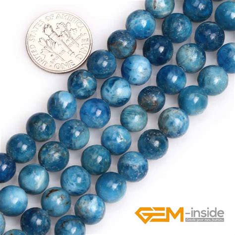 8mm Round Natural Blue Apatite Quartzs Gem Stone Semi Precious Beads