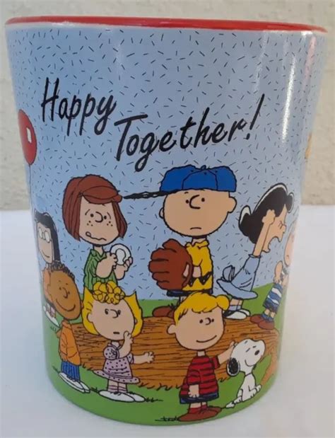Peanuts Charlie Brown And Gang Snoopy Happy Together Coffeetea Mugcup