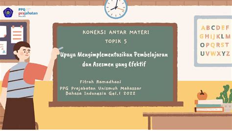 Koneksi Antar Materi Asesmen Topik 5 Fakultas Keguruan Dan Ilmu