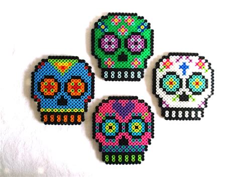 Super Lindo Día De Los Imanes Muertos Calavera De Azúcar Hecho Con