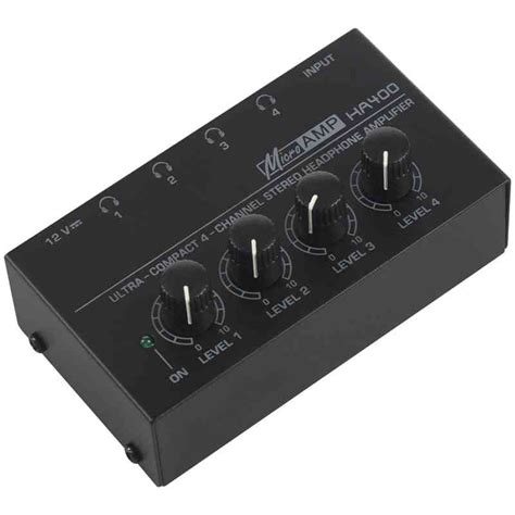 Ultra Compact Channels Stereo Headphone Amplifier With Power Adapter