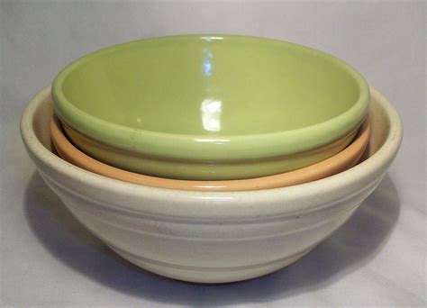 Pfaltzgraff Pottery Nesting Mixing Bowls Vintage Dinnerware Mixing