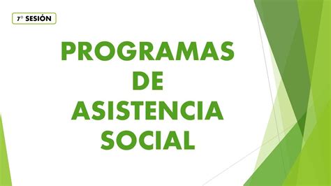 Programas De Asistencia Social Gspr Udocz