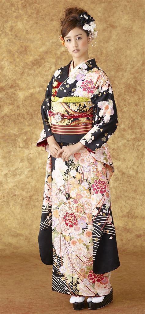 Furisode Is Kinda Japanese Traditional Costume Where Japanese Women Wear At The Year Of 20 Old