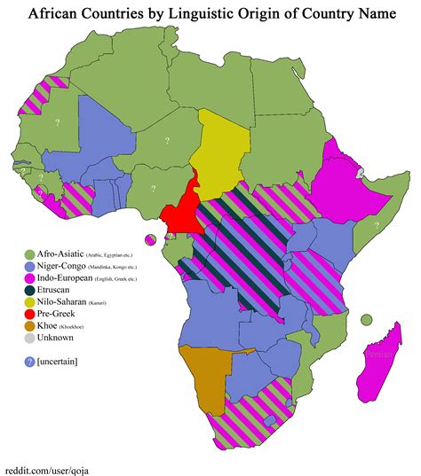 Etymological Map Of Africa Oc X R Mapporn