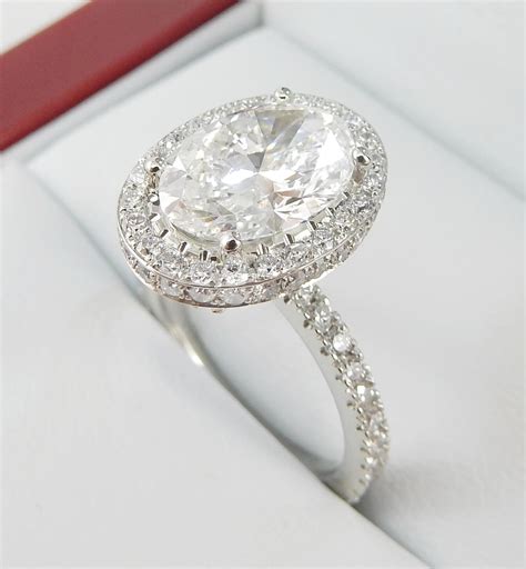 Oval Diamond Halo Engagement Ring Style4272 Diamondnet