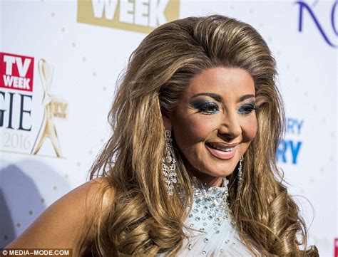 2016 Logies Rhoms Gina Liano Opts For Heavy Make Up In