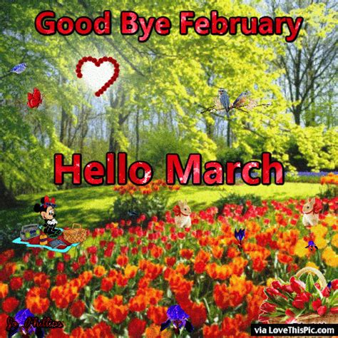 Goodbye February Hello March Quote Pictures Photos And