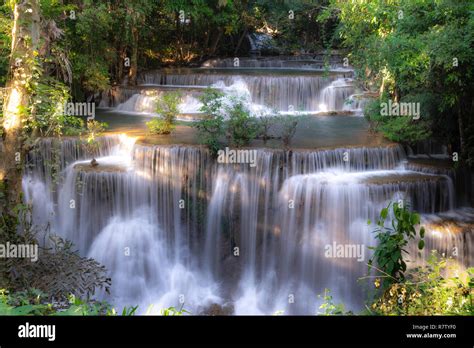 Huay Mae Kamin Waterfall In Kanjanaburi Thailand Stock Photo Alamy