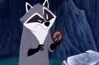 A Raccoon Holding A Dart In Its Hand