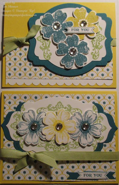 Stampin Ups Flower Shop Stamping Imperfection