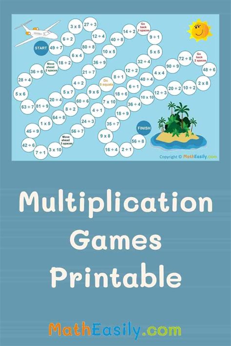 Printable Multiplication Games For Fact Fluency Multiplication Facts