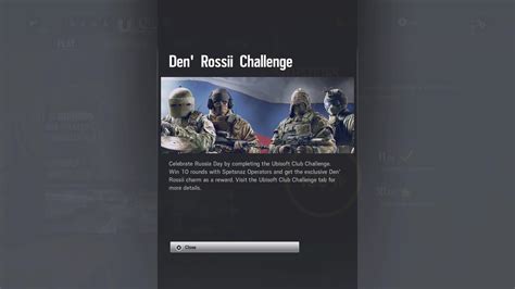 New Den Rossii Challenge For Russian Flag Charm Rrainbow6