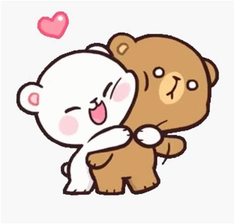 Milkandmocha Cute Kawaii Bears Hug Freetoedit Love Cute Love Gif Cute Bear