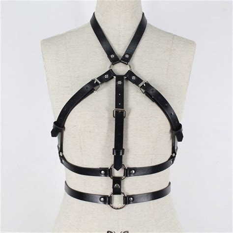 women chest cage body harness bondage lingerie erotic gothic belt bondage fetish crop top bra